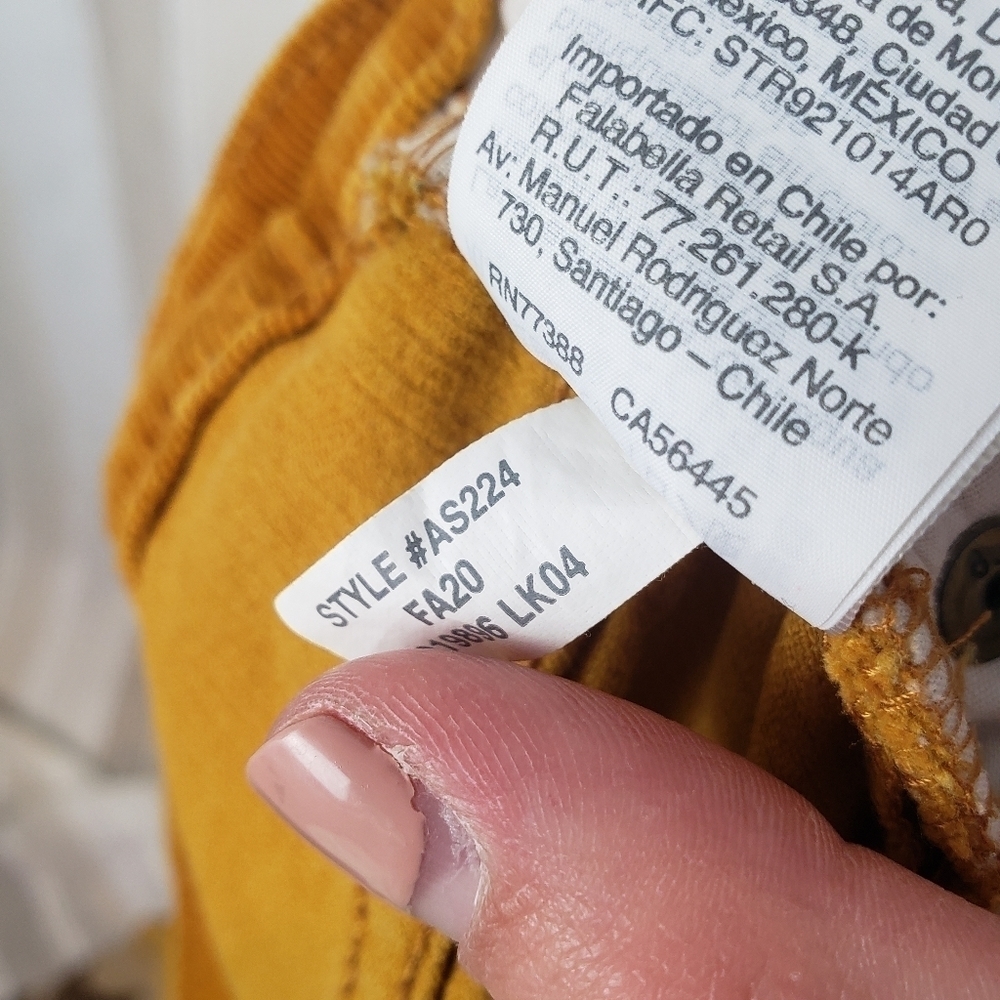 J. Crew 9" High Rise Skinny‎ Corduroy Pants Orange Size 31 - Picture 9 of 10